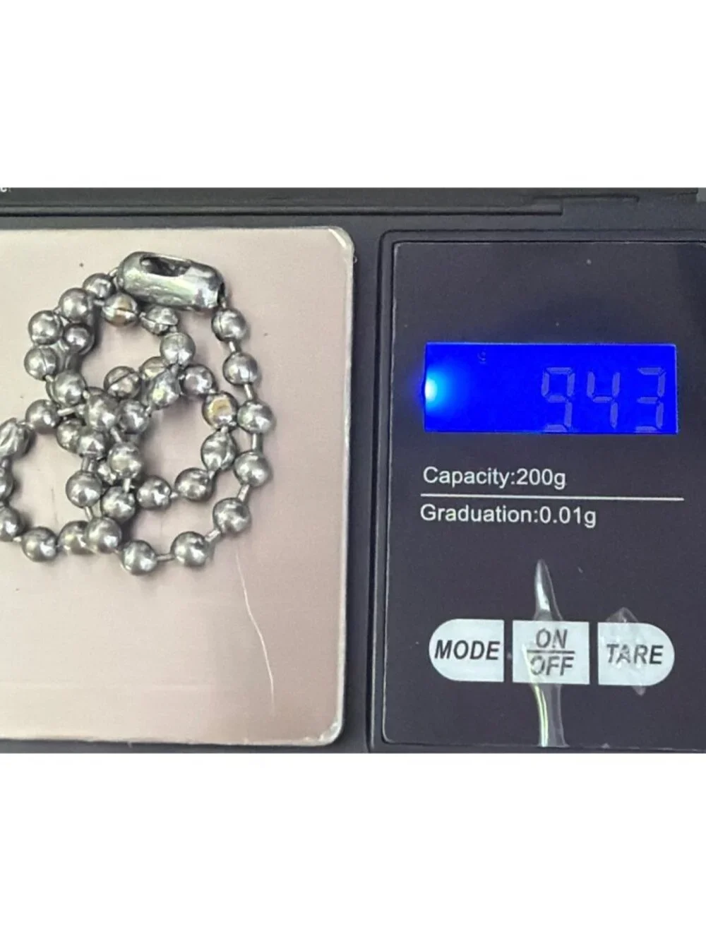 Vintage Stainless Steel Ball Bead Bracelet Anklet Biker Moto 10